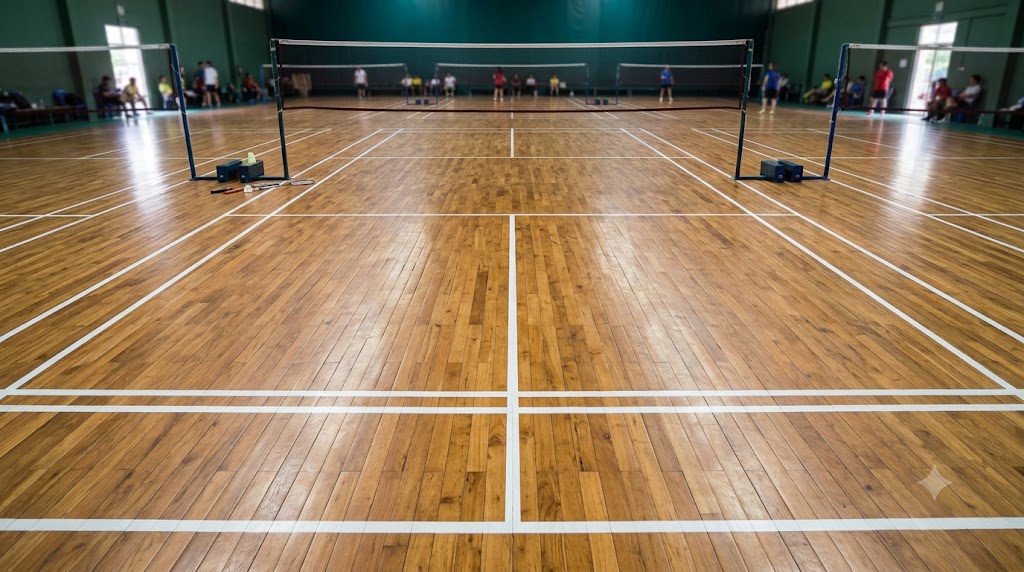 Teak Wooden Badminton Court